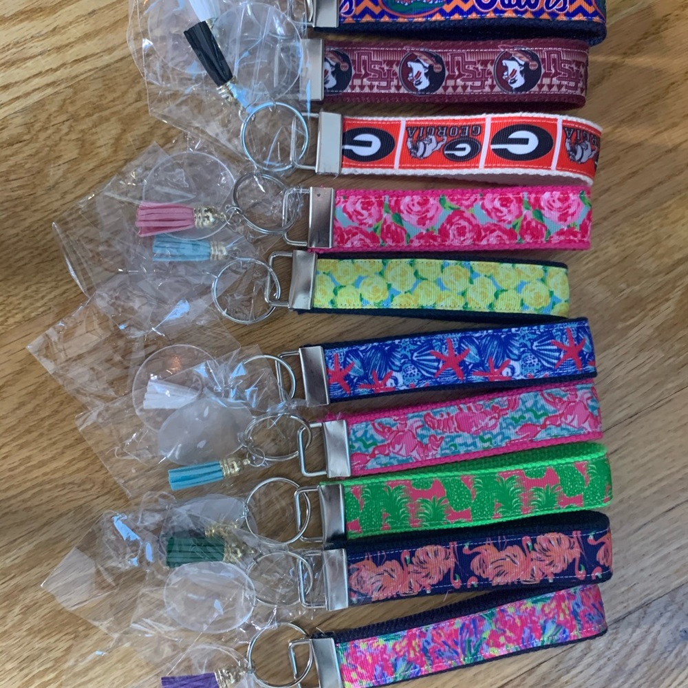 Personalized wrist keychain handmade